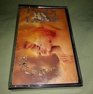 Vintage Cyndi Lauper True Colors Music Cassette Tape 1986 Portrait Records